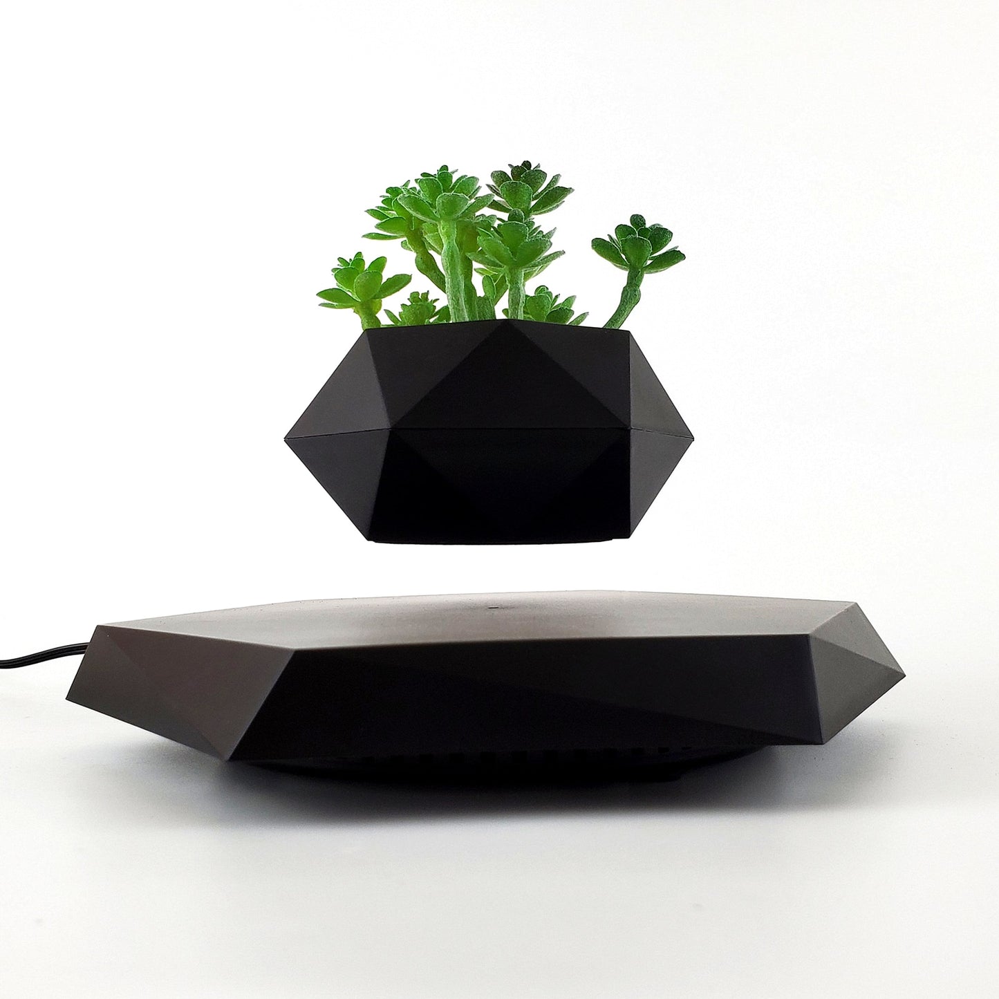 Magnetic Levitating Flower Pot Black